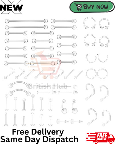Clear piercing retainer - pc,
