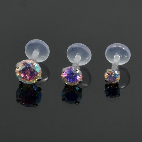 Bioflex labret stud rainbow - stud,