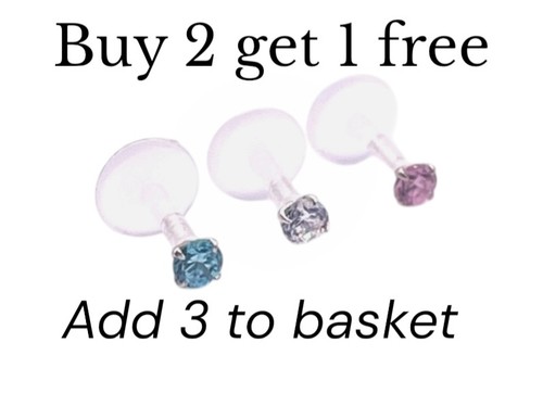 5mm crystal labret bar - 2., helix