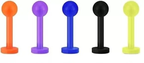 Metal free plastic labret - metal,