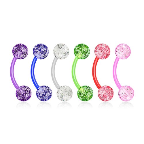 Acrylic curved eyebrow - 6,