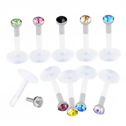 Ptfe bioflex labret body gem - bioflex,