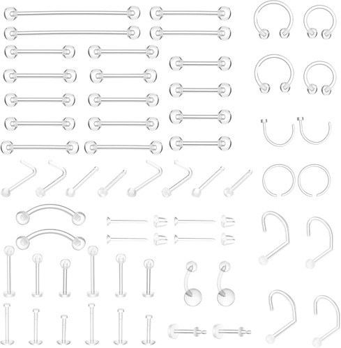 Clear piercing retainer - 60,