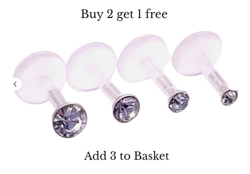Crystal labret helix - , tragus