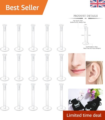 Pcs hypoallergenic clear - 15,
